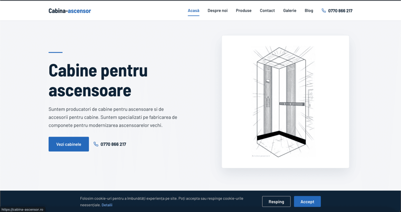 Cabina Ascensor - previzualizare proiect