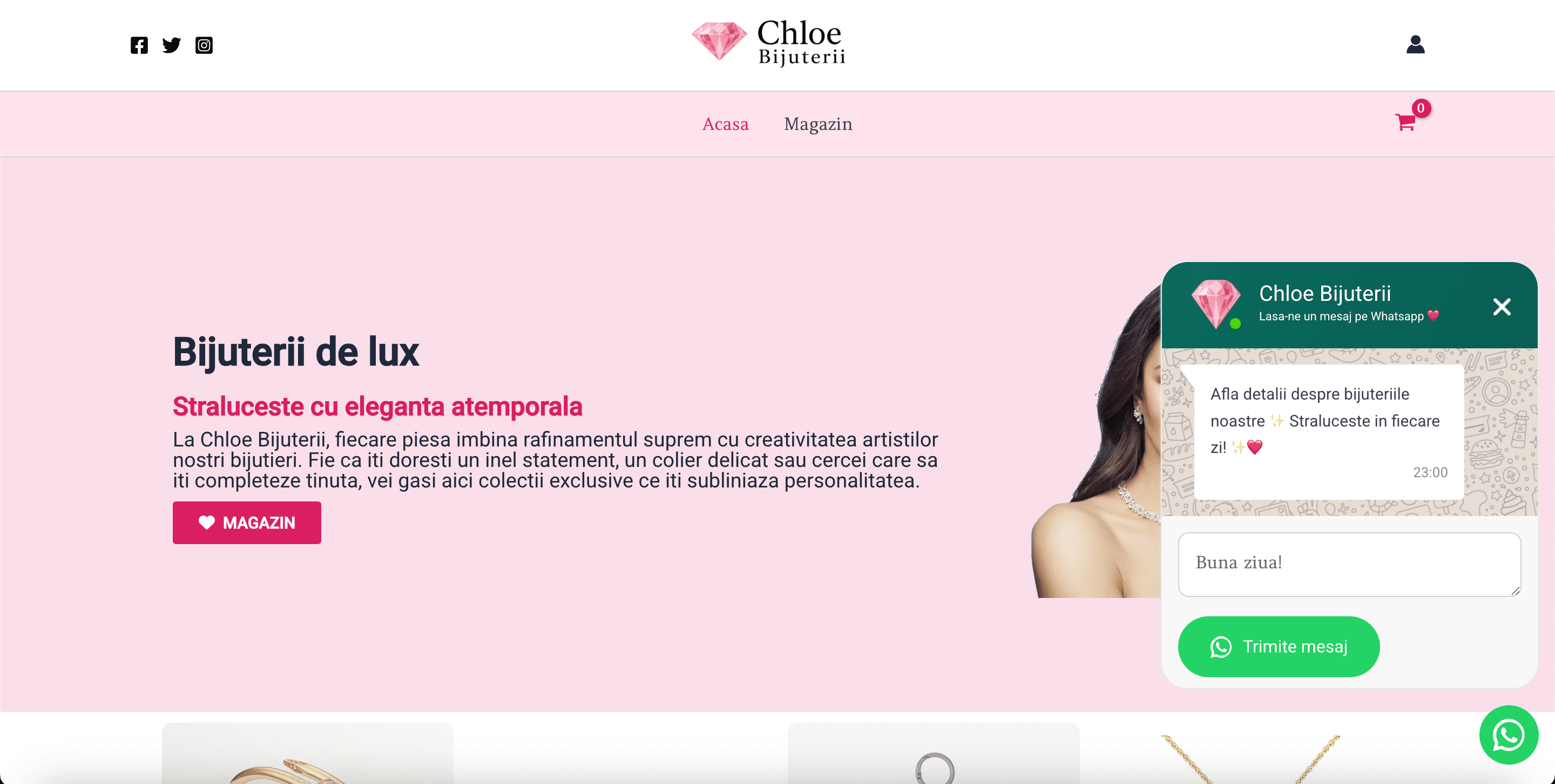 Chloe Bijuterii online store preview