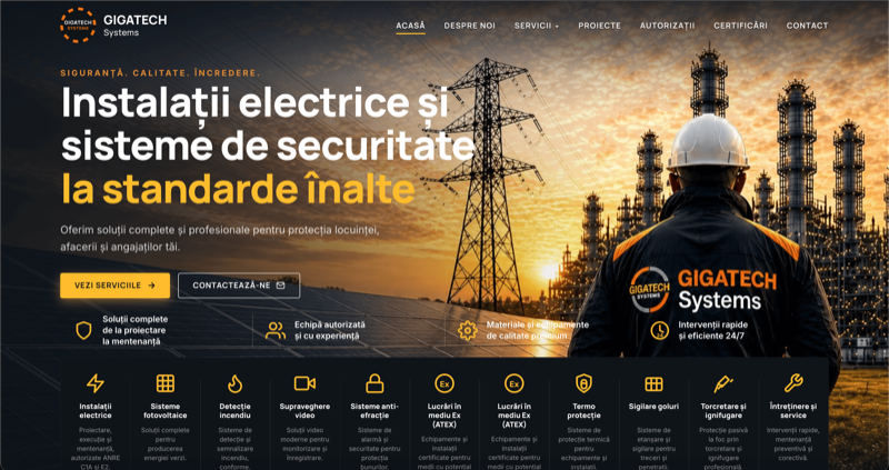 GigaTech Systems - previzualizare proiect