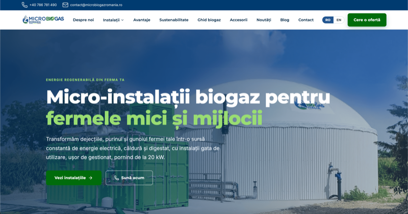 Microbiogaz Romania - previzualizare proiect