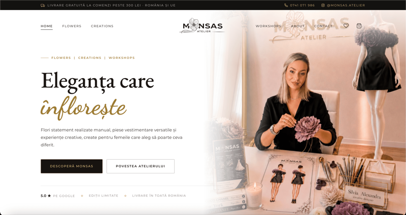 Monsas Atelier - previzualizare proiect