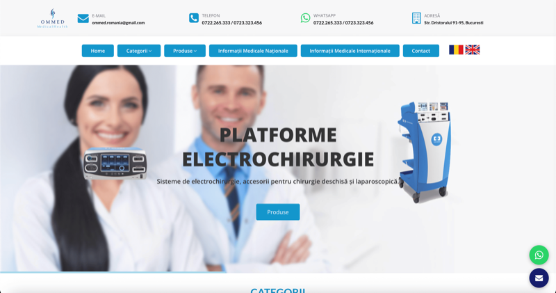 OMMED Medical Health - previzualizare proiect