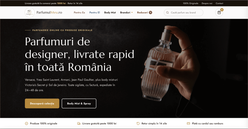 Parfumul Meu - previzualizare proiect