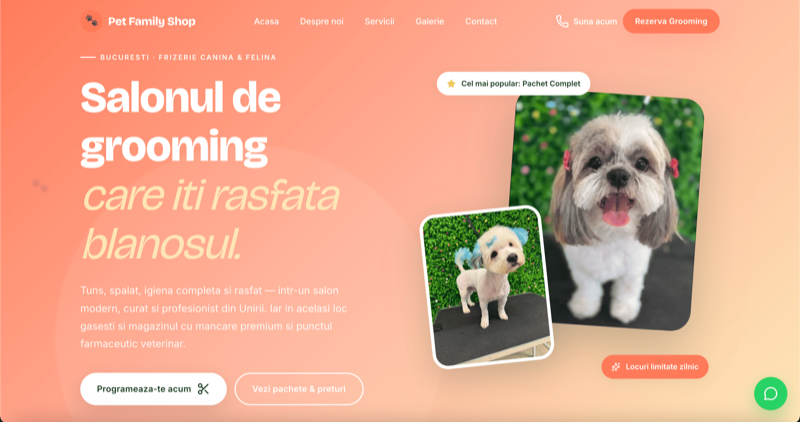 Pet Family Shop - previzualizare proiect