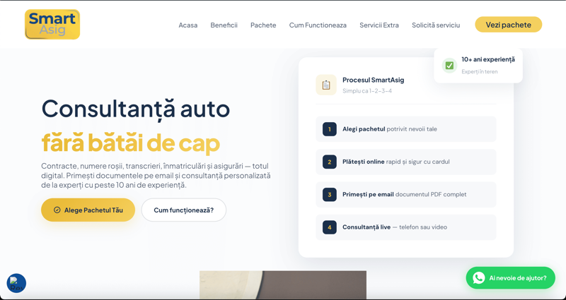 SmartAsig - previzualizare proiect