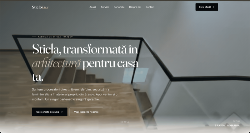Sticlolux - previzualizare proiect