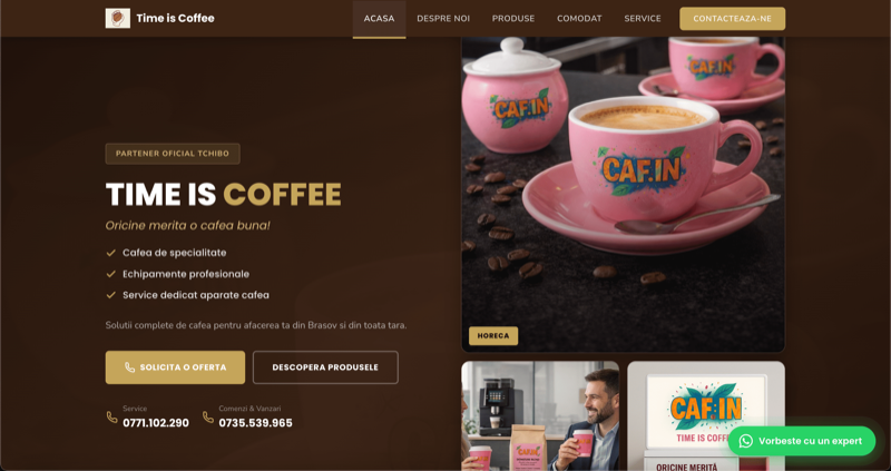 Time Coffee 2 Go - previzualizare proiect