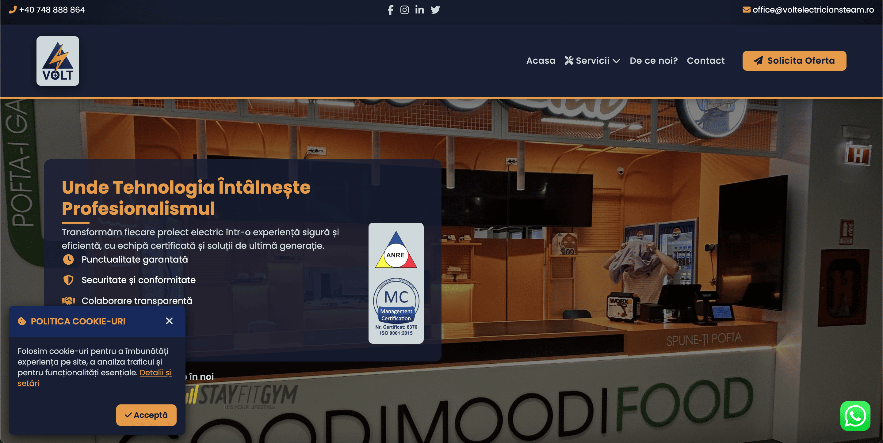 Volt Electricians presentation website preview