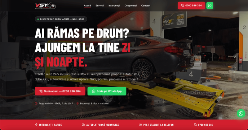 VSY Tractari - previzualizare proiect